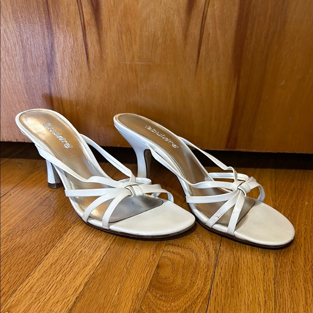 Fabulaire Women's White Heeled Sandals